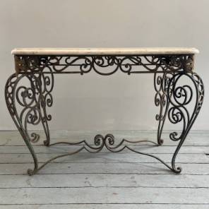 A French Wrought Iron Centre Table 
